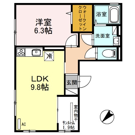 メゾンキンメイ の間取り