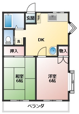 富士見市羽沢３丁目のアパートの間取り