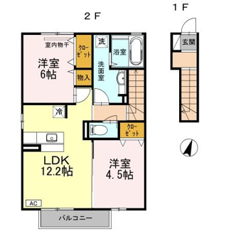 【間取り】 | エスペランサ参番館 | 2LDK