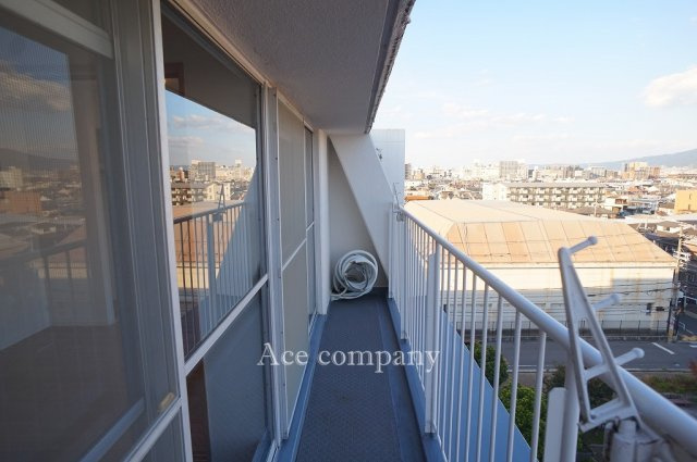 【バルコニー】 | グランドハイツ八尾 | 最上階！東向きのバルコニー☆眺望良好です☆