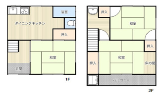 【間取り】 | 尼崎市南七松町１丁目中古テラスハウス　角住戸 | ３DKの間取りです♪全居室が６帖で室内ゆったりしております！ぜひ現地でご確認ください！！お気軽にネクストホープ不動産販売までお問い合わせを！