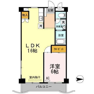 【間取り】 | ローゼ宮尾 | 1LDK