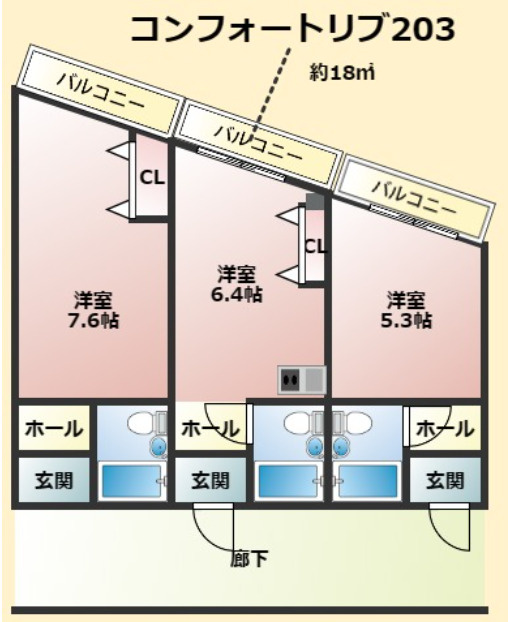 コンフォートリブの間取り