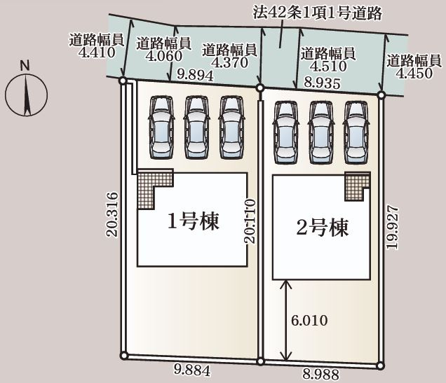 行田市天満第２　の区画図|現地区画図