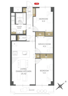 【間取り】パークサイドパシフィックマンション 