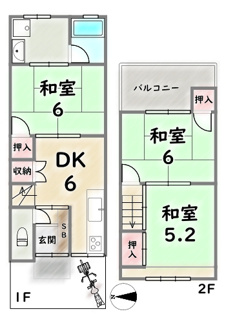 【間取り】 | 下京区西七条比輪田町