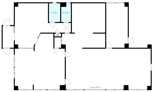 山口市矢原店舗事務所の間取り