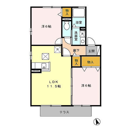 ヴィルヌープ　Ⅳの間取り