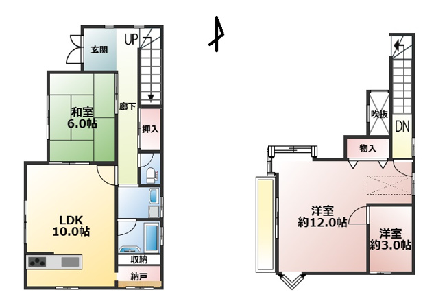 【間取り】 | 九十九里町真亀　中古戸建