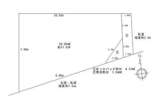 守口市南寺方北通1丁目　土地の土地図