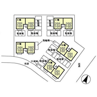 【区画図】 | リビングタウン松代 ABCDE