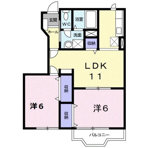 プラティークⅡの間取り