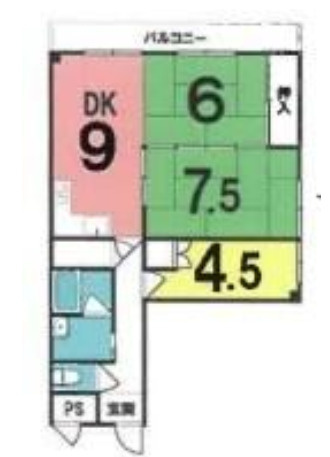 財形第16日の出コーポの間取り