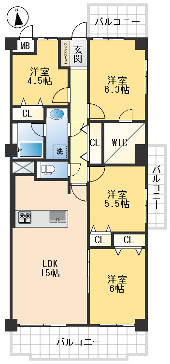 サニーハウス桃山台の間取り