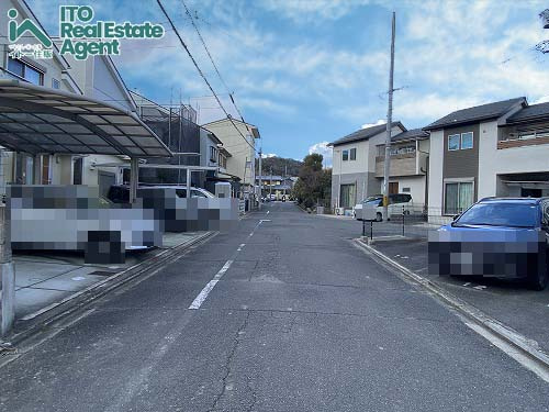 大宮一ノ井町 新築戸建１号棟の前面道路含む現地写真