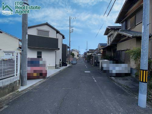 大宮一ノ井町 新築戸建１号棟の前面道路含む現地写真