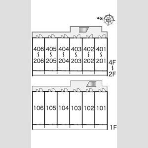 レオパレスミダスコート古曽部の区画図