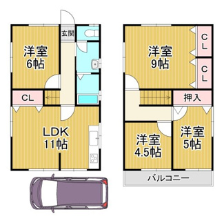 【間取り】 | 川西市見野２丁目21の33　中古一戸建て