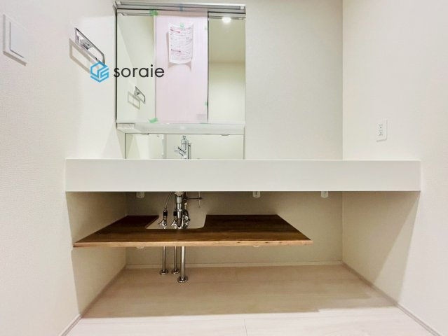 川越市豊田町2丁目　全2棟　新築戸建の独立洗面台|2/19　撮影