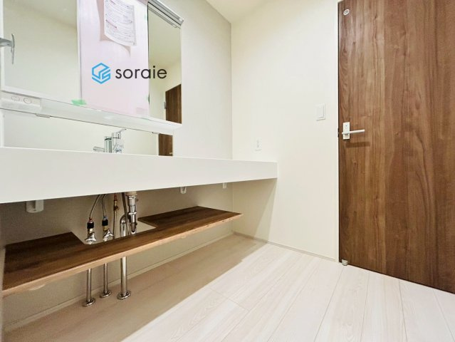 川越市豊田町2丁目　全2棟　新築戸建の脱衣所|2/19　撮影