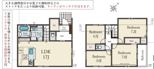 周辺環境充実で生活しやすい　玉津町新方　限定1棟の間取り