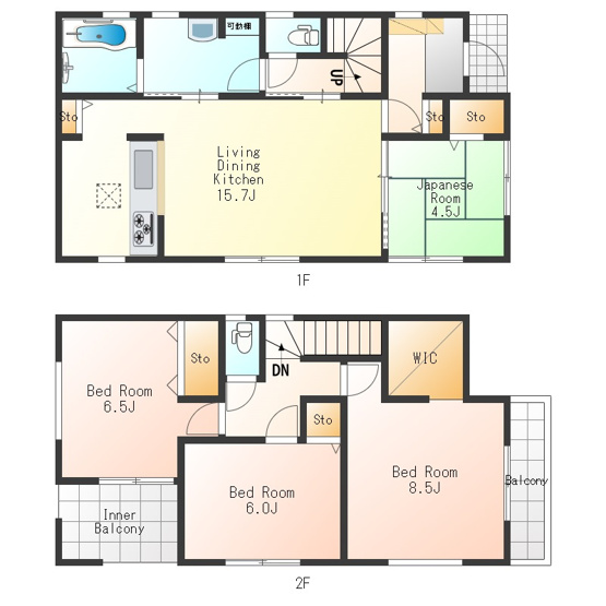 【間取り】 | リーブルガーデン　あきる野市伊奈　新築　全15棟　6号棟 | 4LDK♪