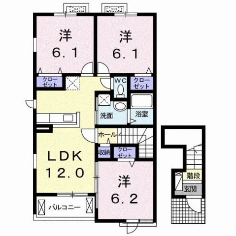 【間取り】 | ブランジュ　Ⅱ