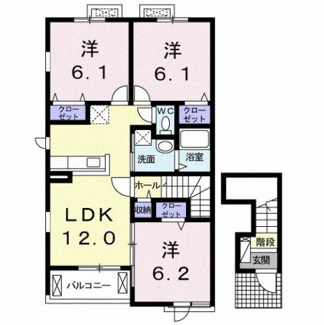 【間取り】 | ブランジュ　Ⅱ