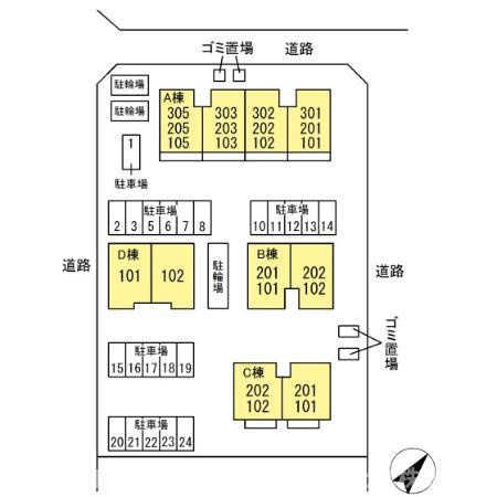 フローラル　Cの区画図