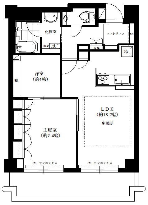 ピアースコード代々木参宮橋　303号室の間取り