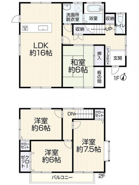 善通寺市木徳町中古戸建の間取り
