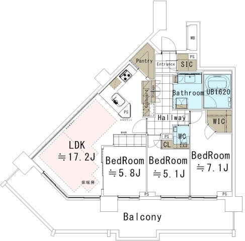 【間取り】 | 桜上水ガーデンズE棟