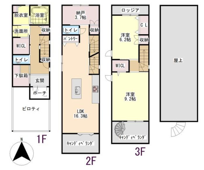 姫路市飾磨区清水　山電「飾磨駅」徒歩４分の間取り