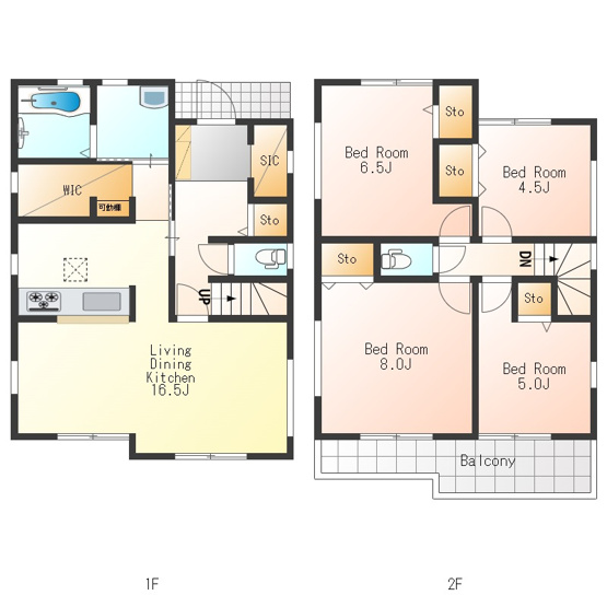【間取り】 | リーブルガーデン　あきる野市伊奈　新築　全15棟　8号棟 | 4LDK♪