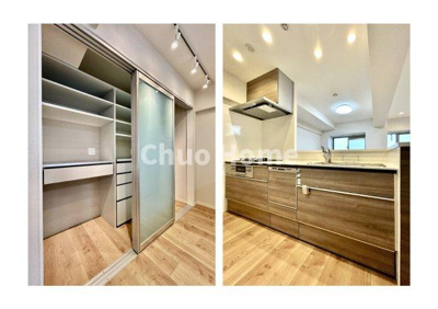 【キッチン】 | ダイアパレス猿江恩賜公園 | ワイドで収納豊富なシステムキッチン・背面には大型パントリーが付いています