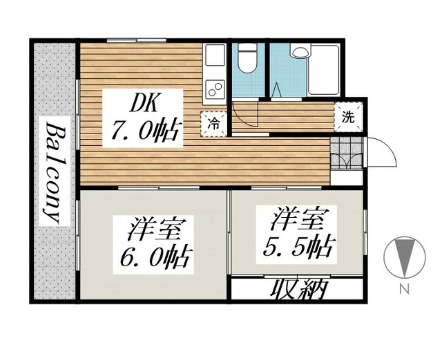 エクセレントひばりが丘Bの間取り