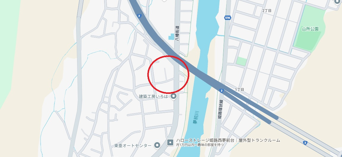 姫路市広畑区西蒲田　　中古戸建の地図