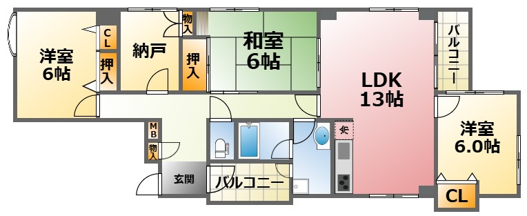 パークレーン’90の間取り