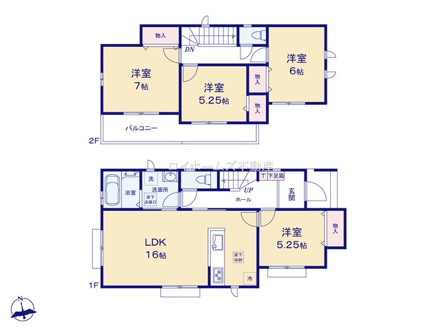 【間取り】 | 名古屋市港区東茶屋１丁目90『仲介料無料』新築戸建て | B号棟