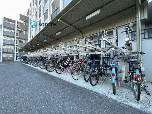 レーベンリヴァーレ入間オフィールの駐輪場|令和8年1月27日撮影。