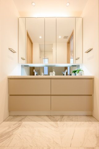 世田谷区世田谷　完成デザイナーズ住宅B号棟の独立洗面台