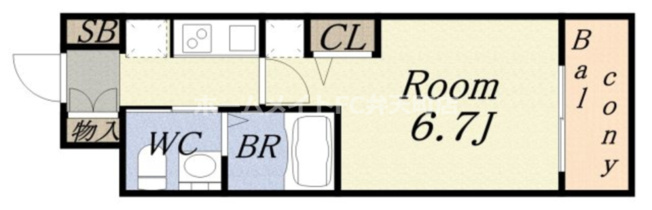 【間取り】 | エステムコート阿波座プレミアム
