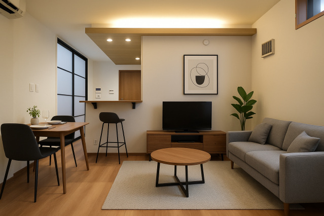 Cocon翠の居間・リビング|使いやすい居間です