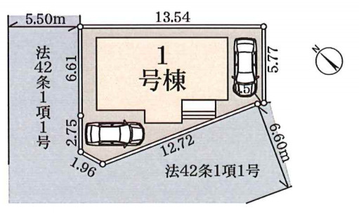 西区土屋　新築一戸建て　リーブルガーデン　01の区画図|１号棟