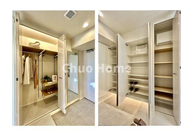 Wコンフォートタワーズイーストの玄関|【玄関】玄関には大型のシューズクローゼット・玄関収納を設置しておりますのでいつでもスッキリりとした空間を保てます。玄関周りを清潔に使うのはとても大事なことですよね。