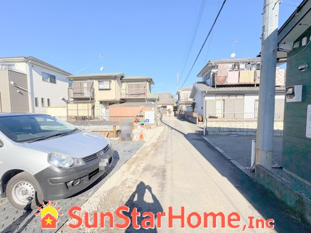 【サンスターホーム】　あきる野市下代継　長期優良住宅　新築戸建の前面道路含む現地写真
