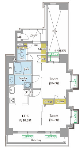 クレッセント渋谷神泉の間取り