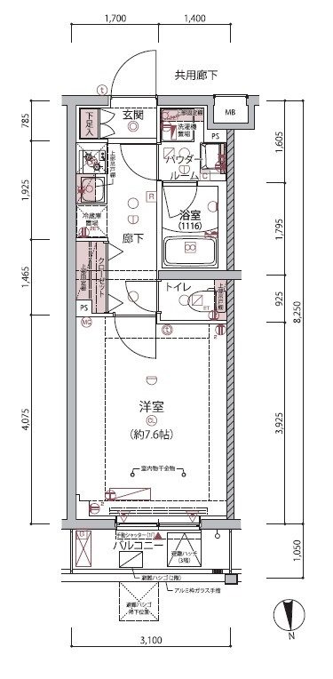 アルコバレーノ梅屋敷の間取り
