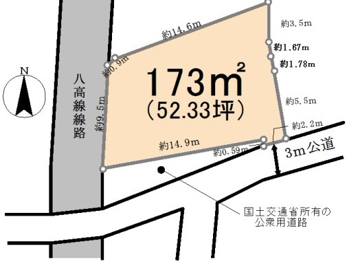 小川町青山　土地39坪の土地図