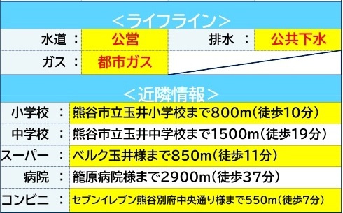 中古戸建　熊谷市玉井1973-209（リフォーム住宅）の周辺